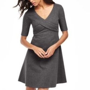 Boden Nora Ponte Knit Fit & Flare Dress Gray Sz 8